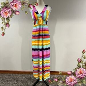 Colorful Striped Maxi Dress